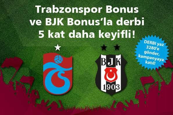 Trabzonspor Bonus'la derbi 5 kat daha keyifli!