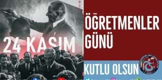 Trabzonspor USA – Öğretmenler günü kutlu olsun